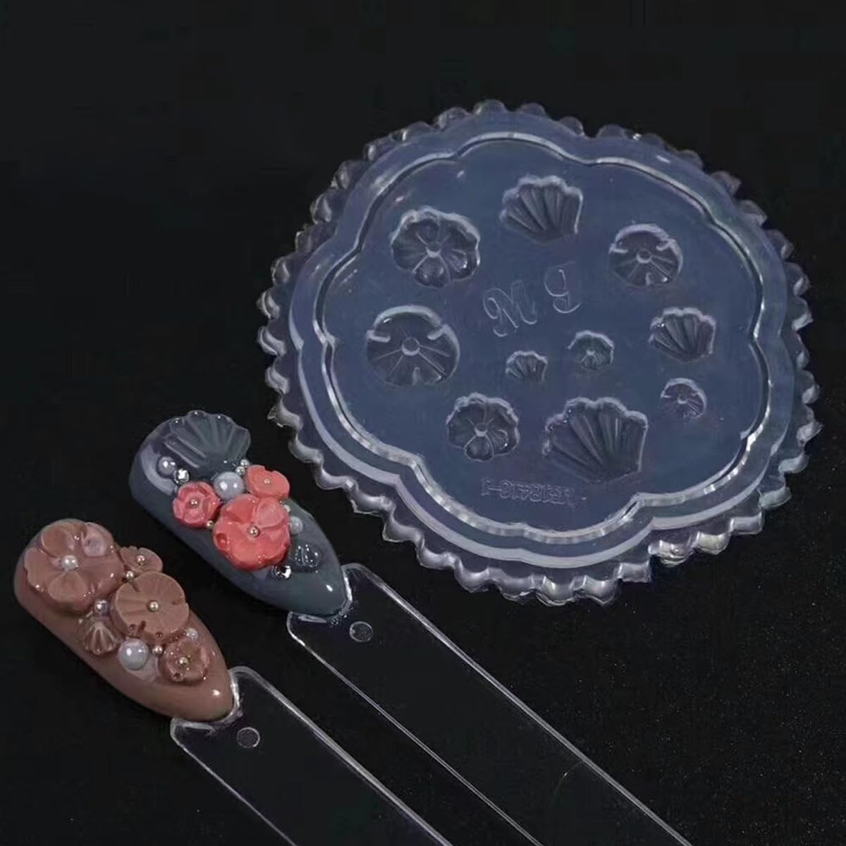 HASTHIP 5Pcs DIY Nail Charms Resin Mold 3D Nail Art Mold Silicone Resin Mold Decorative Floral Nail Charm Silicone Mold for Resin DIY Nail Art Charms Making Tools HASTHIP 5Pcs DIY Nail Charms Resin Mold 3D Nail Art Mold Silicone Resin Mold Decorative Floral Nail Charm Silicone Mold for Resin DIY Nail Art Charms Making Tools